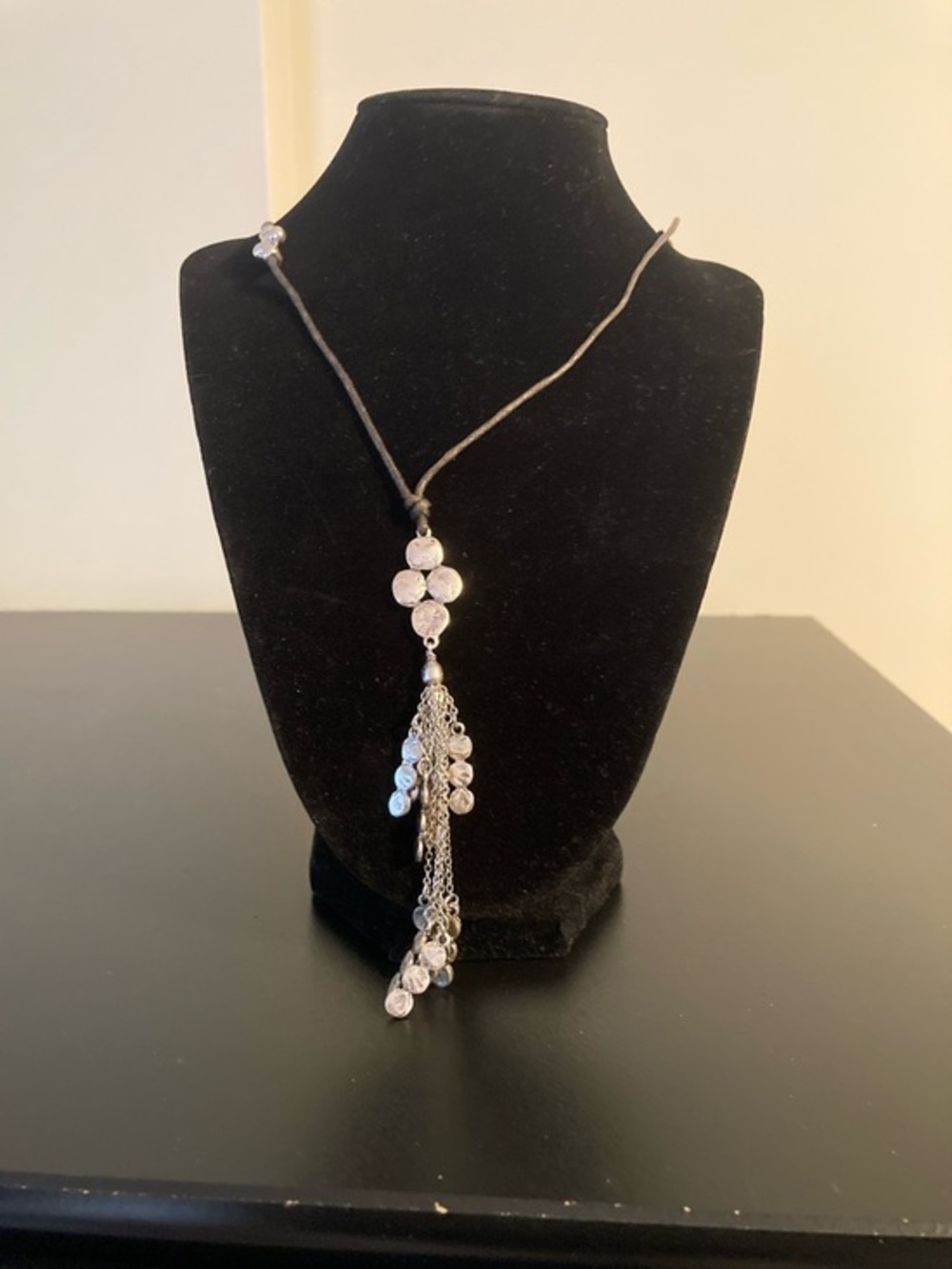 Silver-tone Tassel Pendant Necklace - Women Jewelry